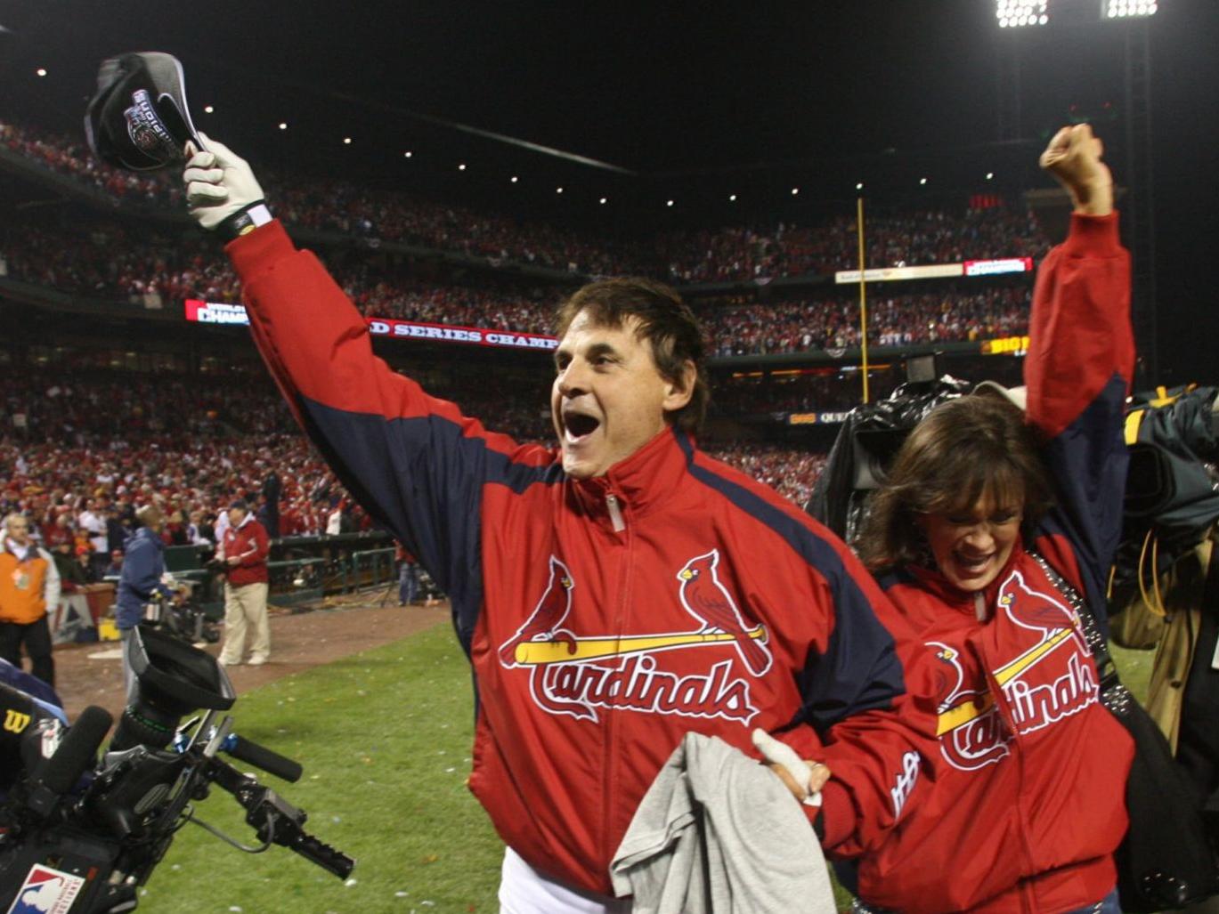 Tony and Elaine La Russa celebrate 2006 World Series